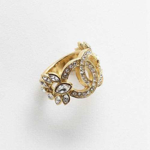 18K  Chanel Flower Crystals Ring