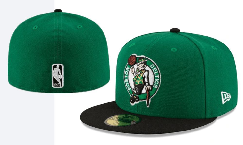 Boston Celtics NBA Snapback Cap with Embroidered Logo and Black Brim - Green