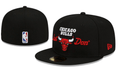 Chicago Bulls Just Don NBA Snapback Cap with Embroidered Logo - Black