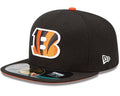 Cincinnati Bengals Snapback Hat with Embroidered Team Logo - Black and Orange