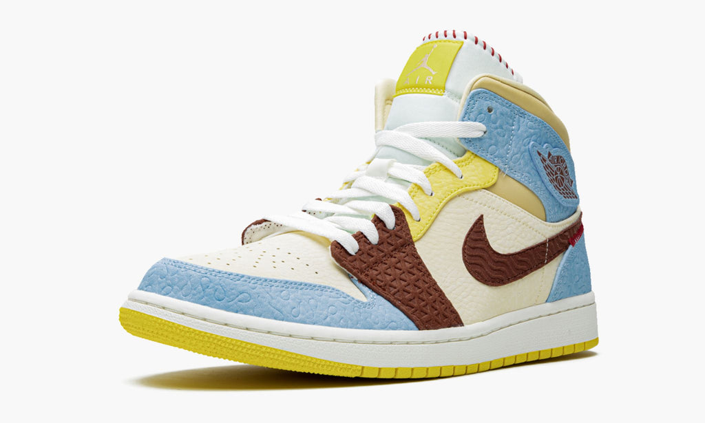 Air Jordan 1 Mid SE Maison Chateau Rouge Fearless Sneakers